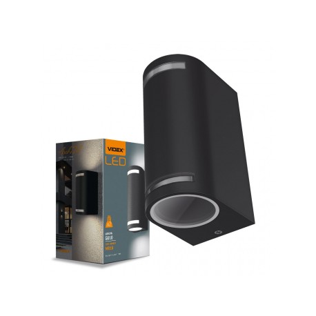 Aplica dubla de exterior Videx Justin Neagra