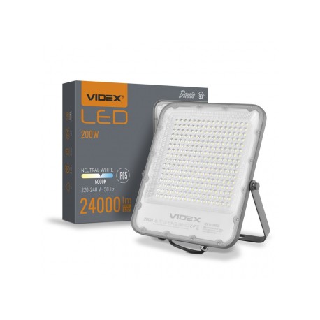 Proiector LED 200W VIDEX FLOOD Davis Alb neutru