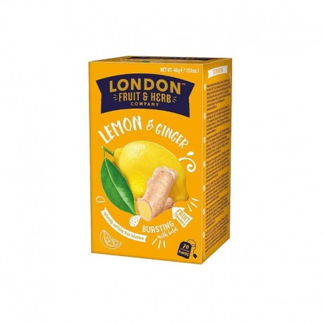 Ceai London Lemon  Ginger,20 plicuri
