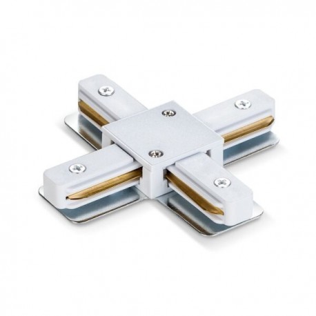 Conector de tip X pentru sina spoturi VIDEX Alb
