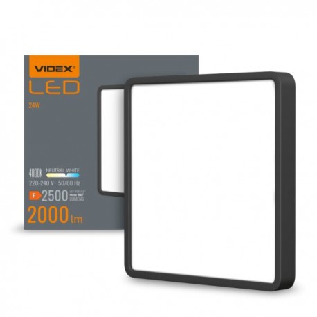 Aplica de suprafață 24W cu LED Videx Neagra