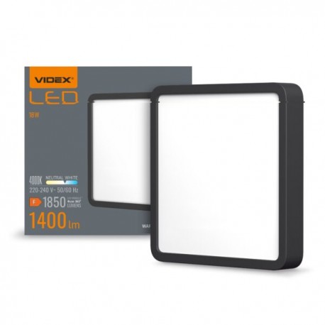 Aplica de suprafață 18W cu LED Videx Neagra