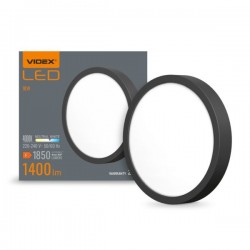 Aplica de suprafață 18W cu LED Videx Neagra Rotunda