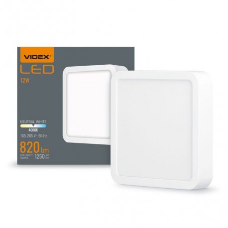 Aplica de suprafață 12W cu LED Videx Alba