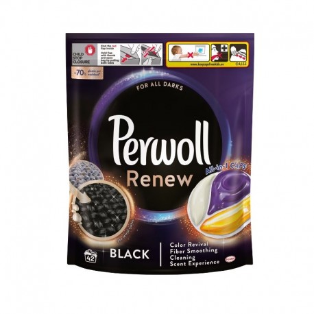 Perwoll Renew Black, 42 capsule