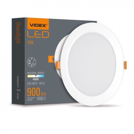Spot cu led 12W downlight Videx rotund