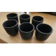 Pahar negru Cappuccino 250ml Set 6 bucati