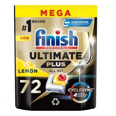 Finish Ultimate plus Lemon capsule, 72buc