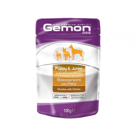 Monge Hrana Umeda Pentru Caini, Gemon Puppy And Junior, Pui, 100 g